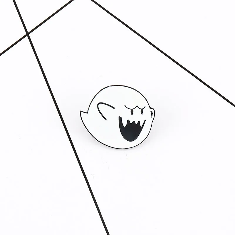 Boo Ghost Эмаль Булавка Супер Марио брошь сумка Одежда отворот Кнопка значок