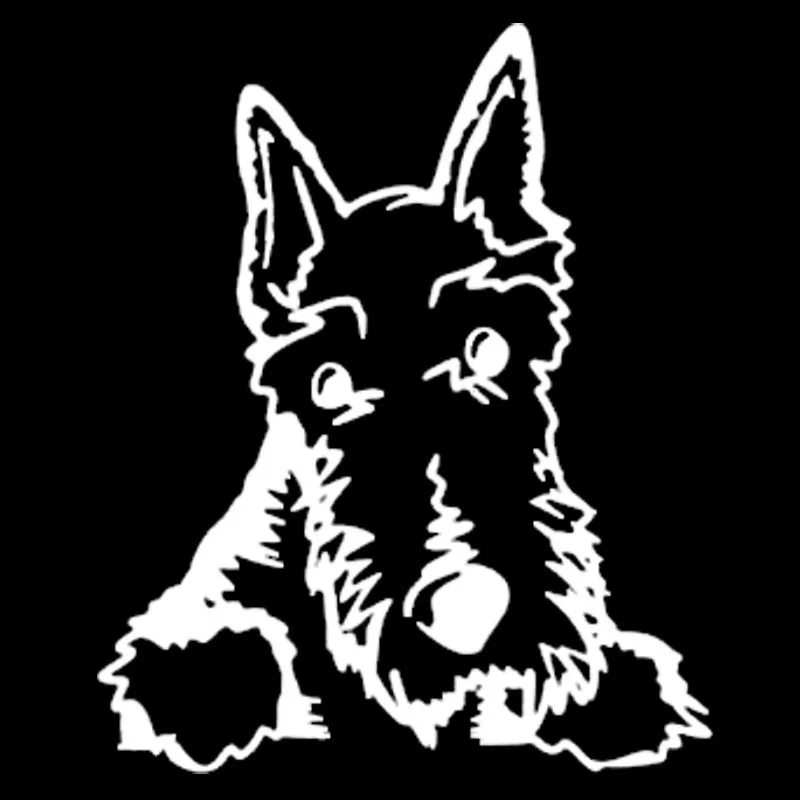 Автомобильный Стайлинг 10 7*13 2 см Schnauzer украшение для собаки виниловые наклейки и