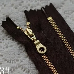 Кофе 20 шт./партия YKK металлическая застежка-молния для карманной кожаной сумки золотой медный закрытый конец белый черный кофе красный Швейные аксессуары - Цвет: Кофе