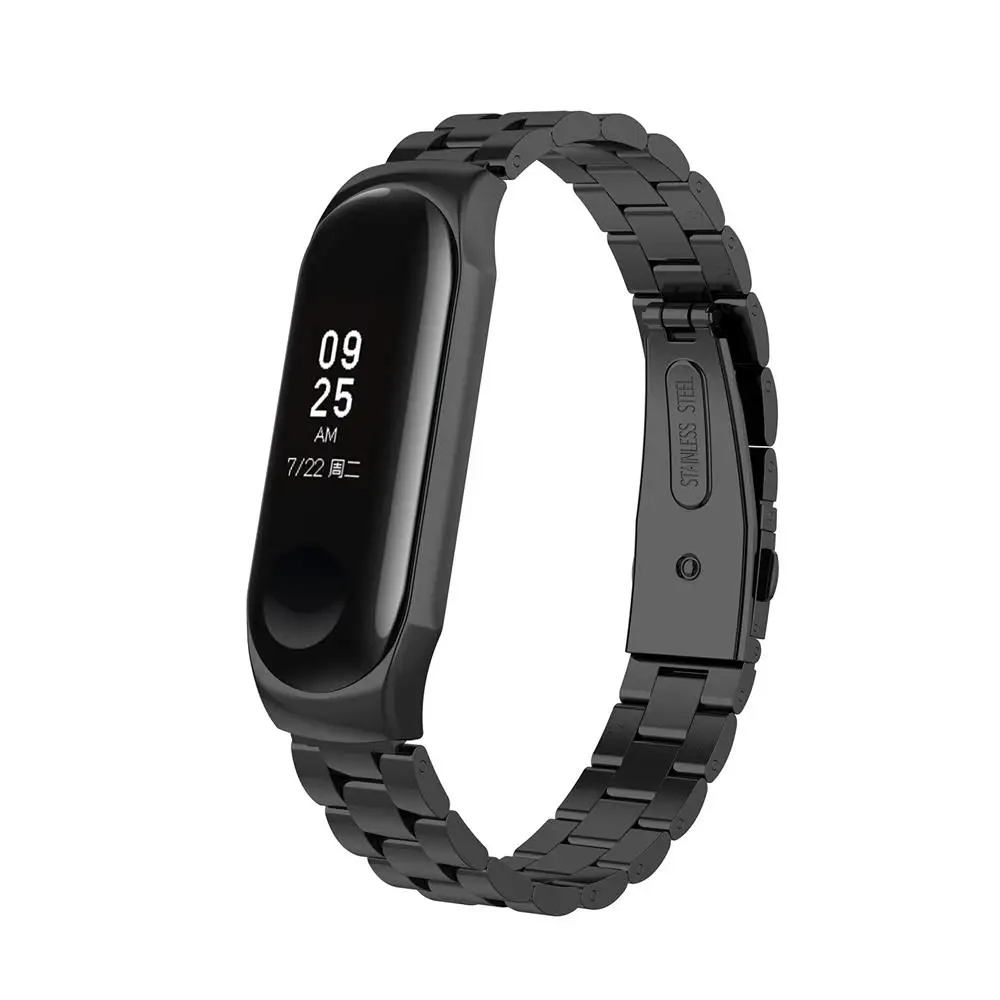 Сменный металлический ремешок Mi Band 4, браслет из нержавеющей стали, напульсники MiBand 3, ремешок для Xiaomi mi band 4+ металлический корпус