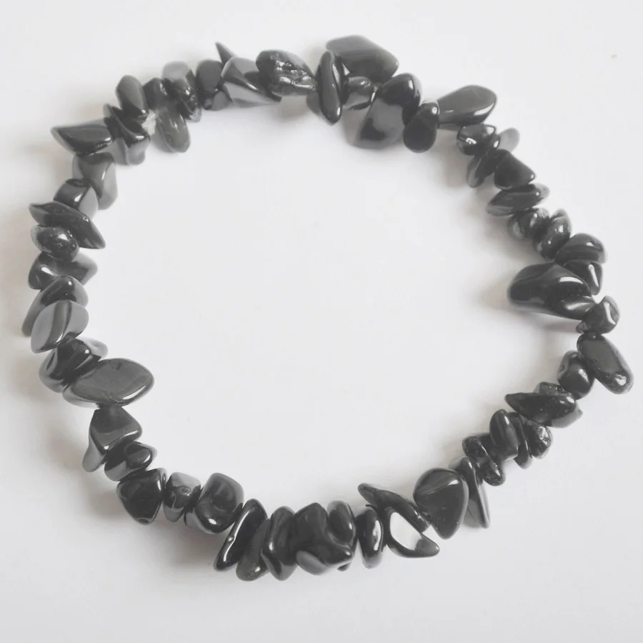 

Lucky Chip Beads Black Carnelian Stretch Bracelet 8 Inch Jewelry G654