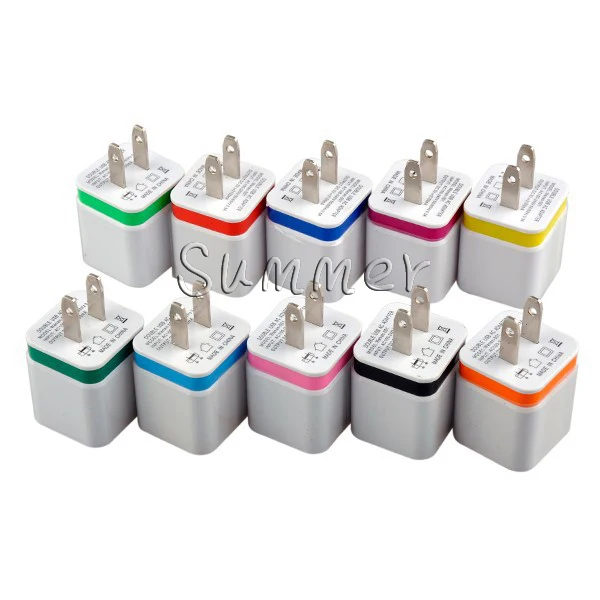 200 шт./лот стены Зарядное устройство Travel Adapter для iPhone 5 В/1A красочные дома