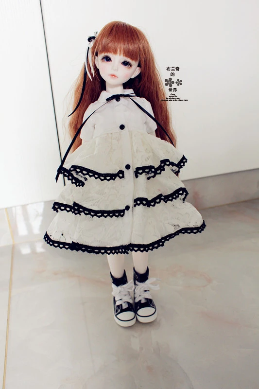 Белое платье принцессы шарнирный комплект одежды для масштаба 1/3 1/4 1/6 BJD / SD