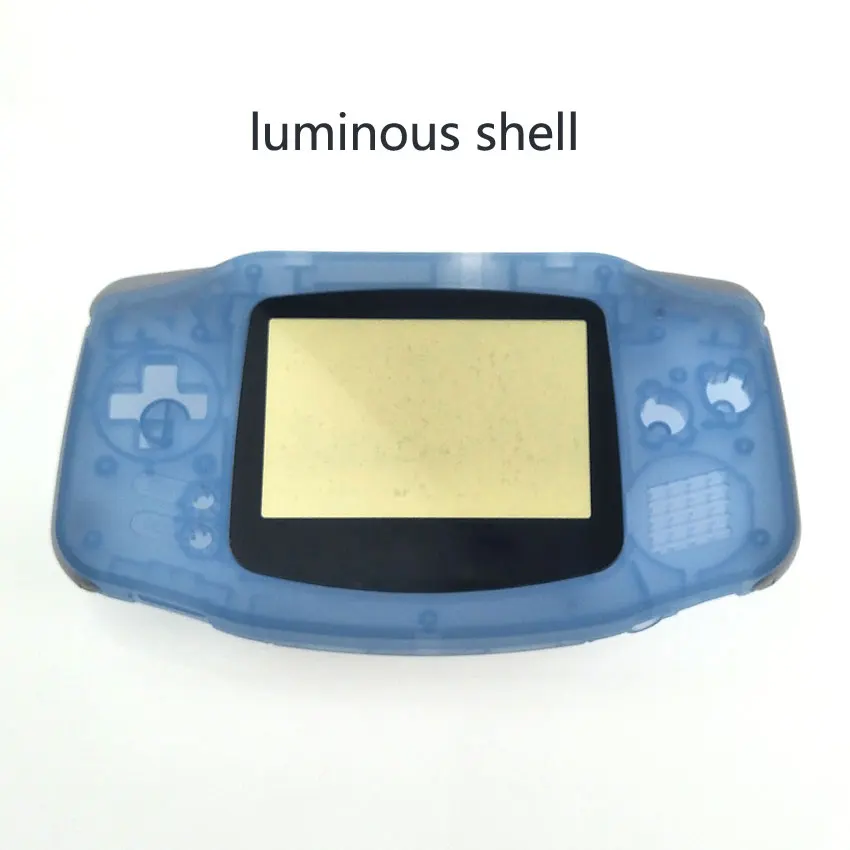 YuXi пластиковый корпус светящийся прозрачный чехол Корпус для nintendo Gameboy Advance Игровая приставка GBA - Цвет: Luminous blue