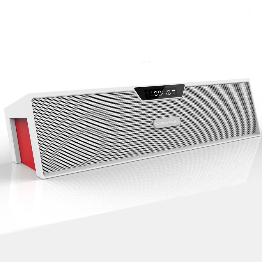 Портативная беспроводная bluetooth Колонка Sardine HIFI белый Aux Стерео саундбар FM радио