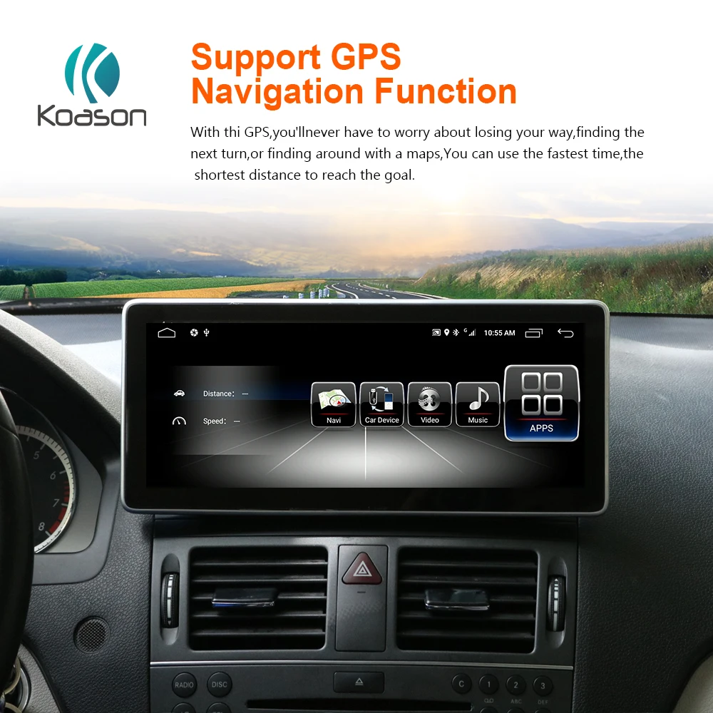 Koason Android 8 1 Системы 10 25 &quotсенсорный экран стерео радио мультимедиа для Benz C Class W204