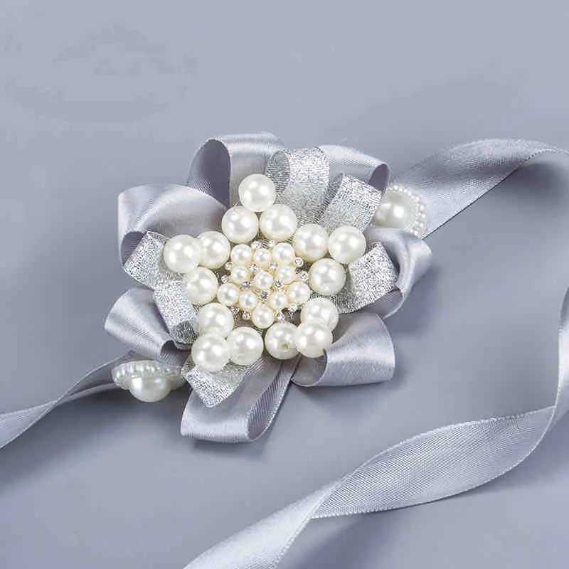 Свадебный корсаж для невесты подружки цветы сделай сам искусственный жемчуг