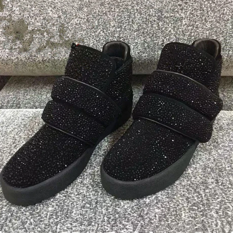 Hanbaidi Модные женские Зимние сапожки Bling из расшитой блестками ткани Женская обувь