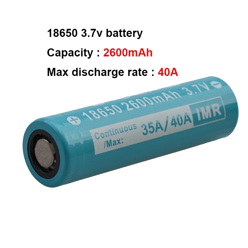 Shockli 18650 2600 mAh 3 7 v литий ионная аккумуляторная батарея высокого стока IMR 35A 40A bateria