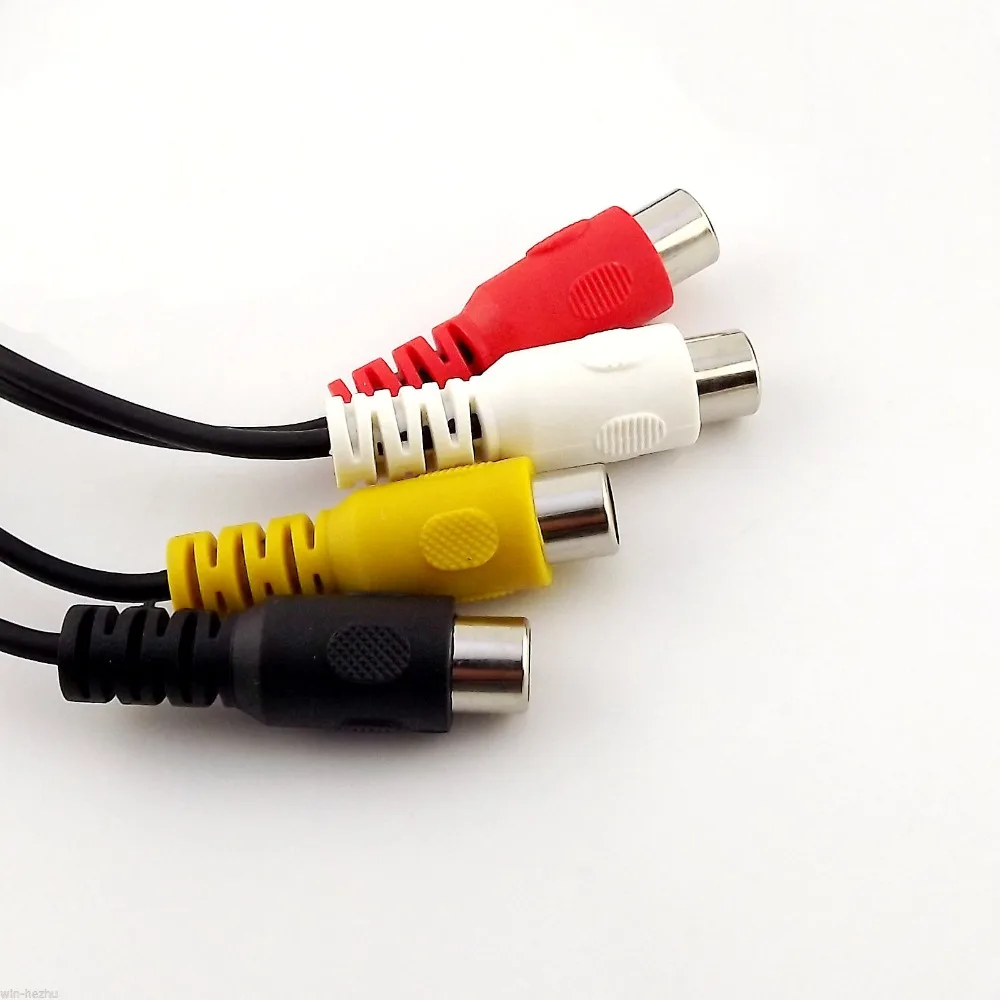 1 шт. 1ft Midi Din 5 контактный штекер на 4x RCA Женский телефон адаптер гнезд Аудио Видео