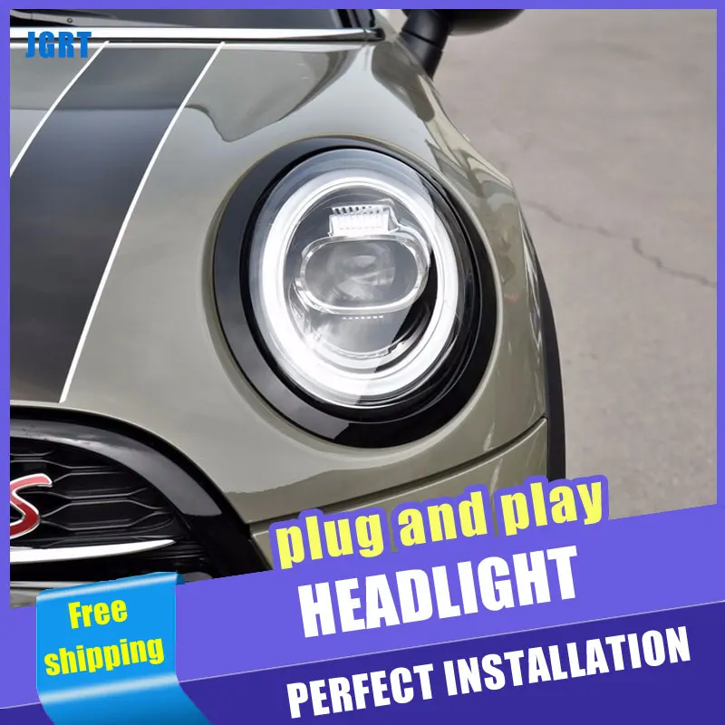 2 шт. автомобиль Стиль светодиодный фары для BMW MINI 2014-2019 MIMI налобный фонарь DRL