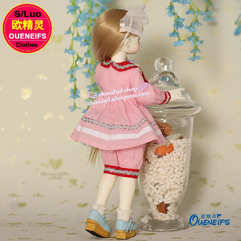 Одежда BJD 1/4 розовая плиссированная юбка розовые брюки костюм из двух частей для