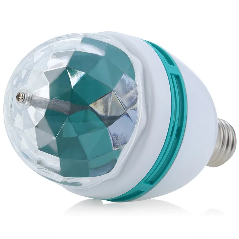 Новый E27 3 Вт RGB светодиодный светильник сценический цветной Авто вращающийся