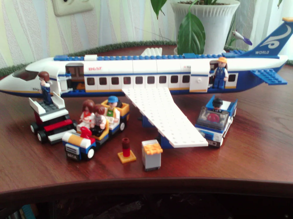 Sluban воздуха автобус самолет авиации строительные блоки транспортный