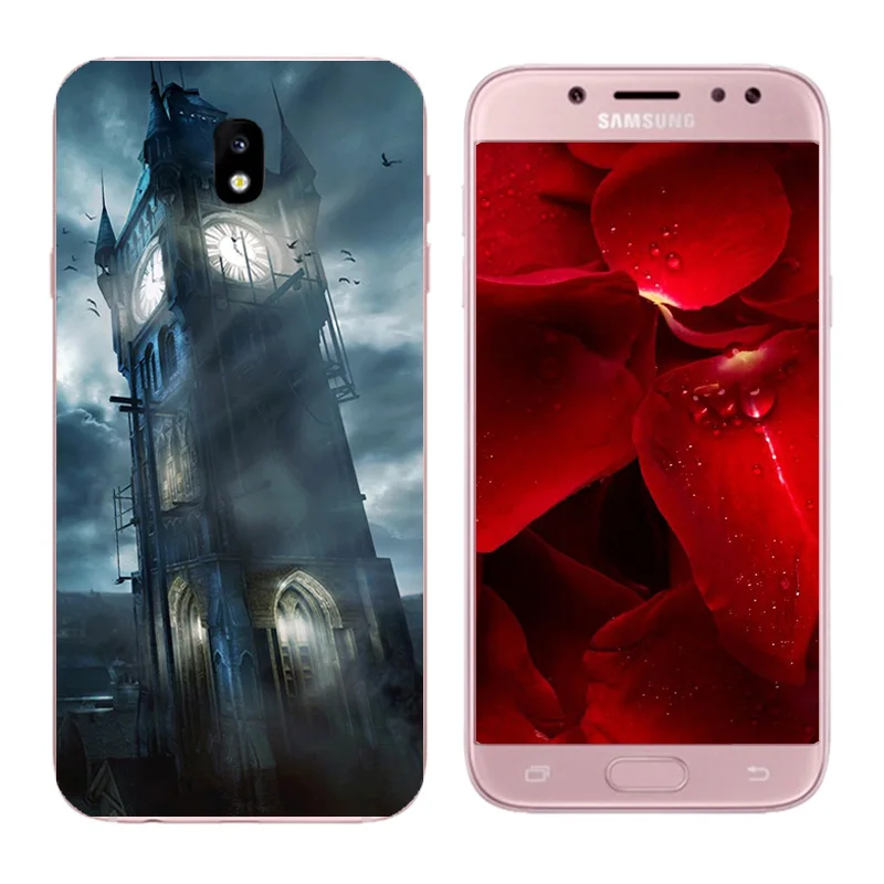 Чехол для Samsung Galaxy J7 2017 чехлы J730F с принтом смайлика 5 &quot задняя силиконовая крышка