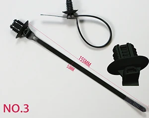 20PCS NO.3 20 шт. нейлоновый Черный Автомобильный кабельный ремень с нажимным креплением фиксатор для проводов Зажим кабельные стяжки - Цвет: 20PCS NO.3