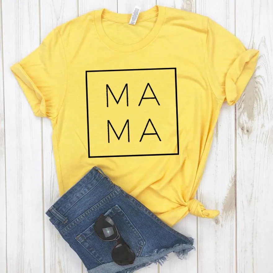 

Drop Ship Mama Square Women tshirt Cotton Casual Funny t shirt Gift For Lady Yong Girl Top Tee 6 Color S-807
