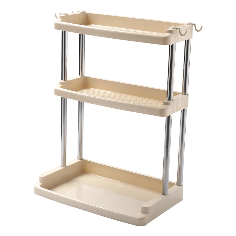 

Kitchen Shelf Organizers Plastic Stainless Steel Seasoning Bottles Wall Rack Stand Spice Jars Holders Home Storage Accessories