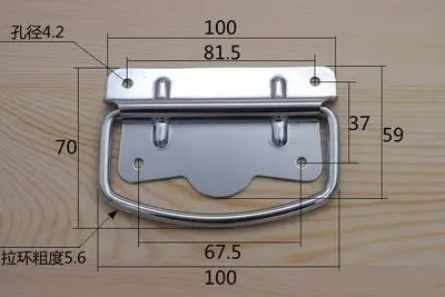100mm 4pcs 4 шт. тип Коробка кольцо складной багажная ручка Набор инструментов чемоданы оборудование шкаф выдвижной ящик ручки Аппаратные аксессуары - Цвет: 100mm 4pcs