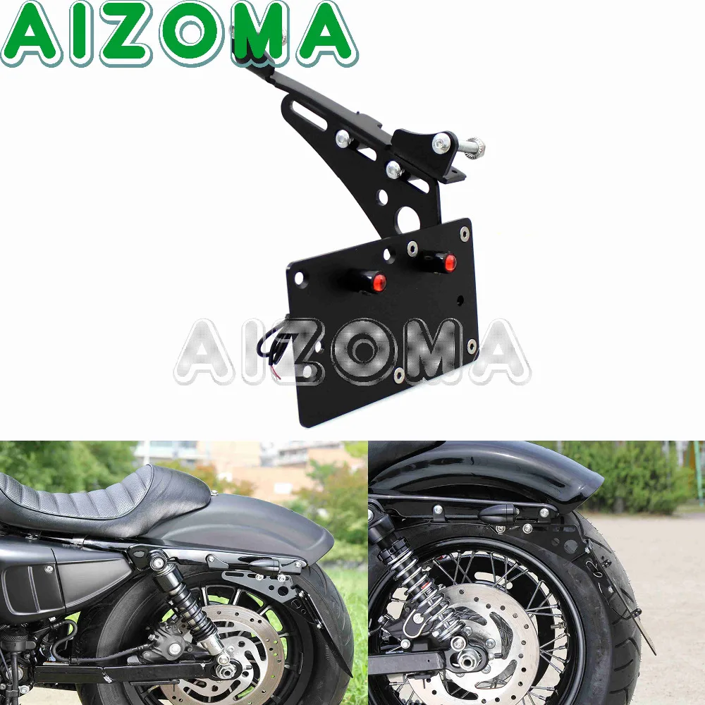 Для Harley Sportster XL 883 1200 2004 2017 черный держатель для номерного знака мотоцикла со
