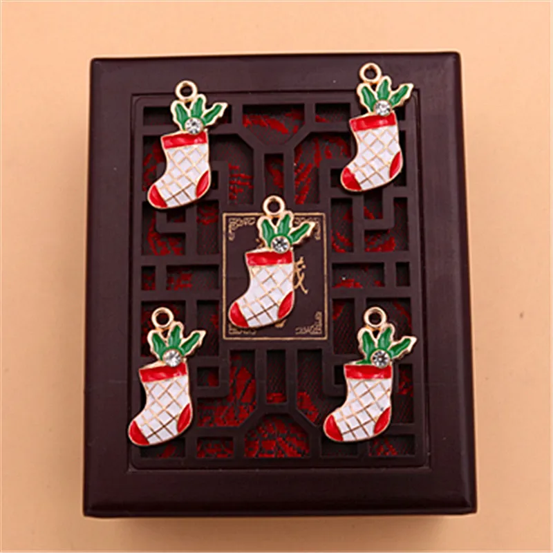 WKOUD 8 шт. золотой ручной Капельное масло рождественские хлопковые носки