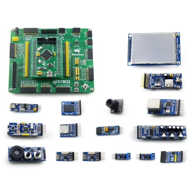 Waveshare Open407V-C Pack B STM32F407VET6 STM32F407 ARM Cortex-M4 STM32 макетная плата + 14 модулей | Компьютеры и