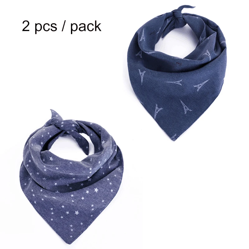 

2 шт./упак. бандана для собак, кошек, собак, шарф, Женская башня из хлопка, бандажный ошейник для маленьких и средних питомцев