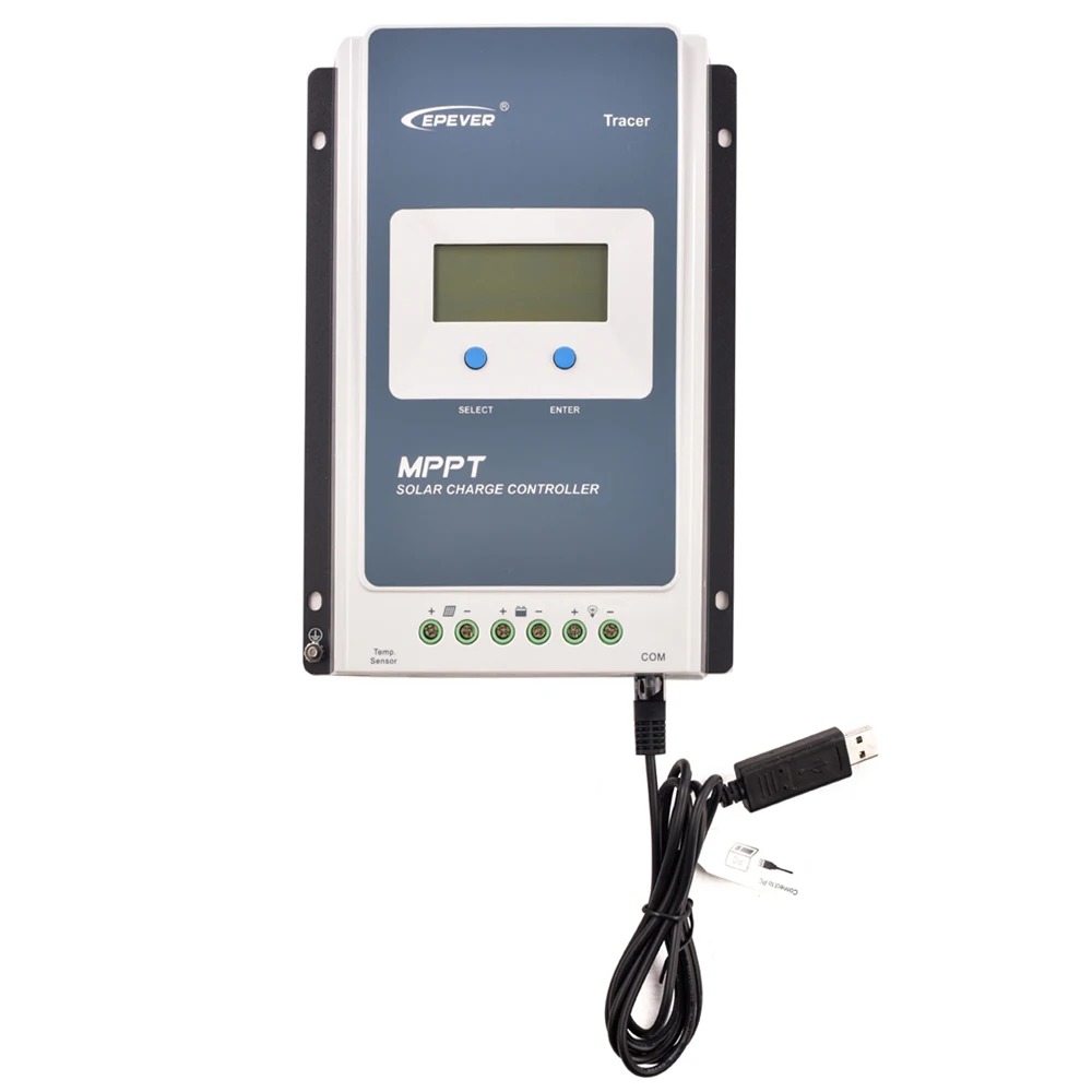 저렴한 EPever 태양광 네거티브 그라운드 12V 24V 20A MPPT 충전 컨트롤러, RS485 PC 통신 추적기 2210AN 태양광 시스템용