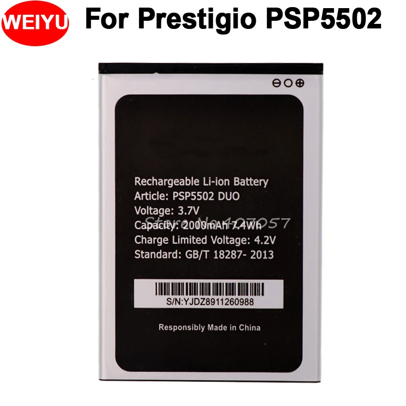 Для Prestigio PSP5502 DUO Аккумулятор для Muze A5 / Wize N3 PSP3507 2000 мАч|5 battery|battery 7battery 7 2 |