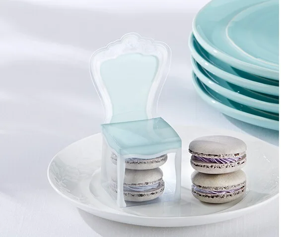 Новое Стильное Вечерние пользу стул Форма Коробки Пластик ПВХ ясно конфеты для