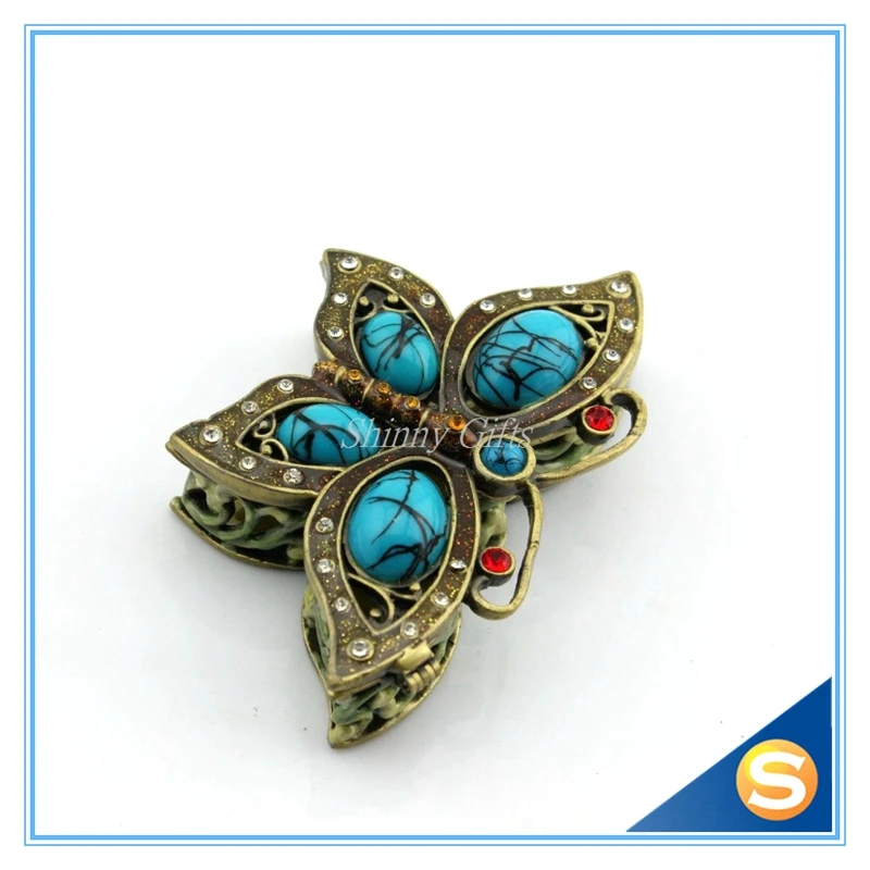 Ручная эмалированная безделушка в форме бабочки Подарочная коробка для