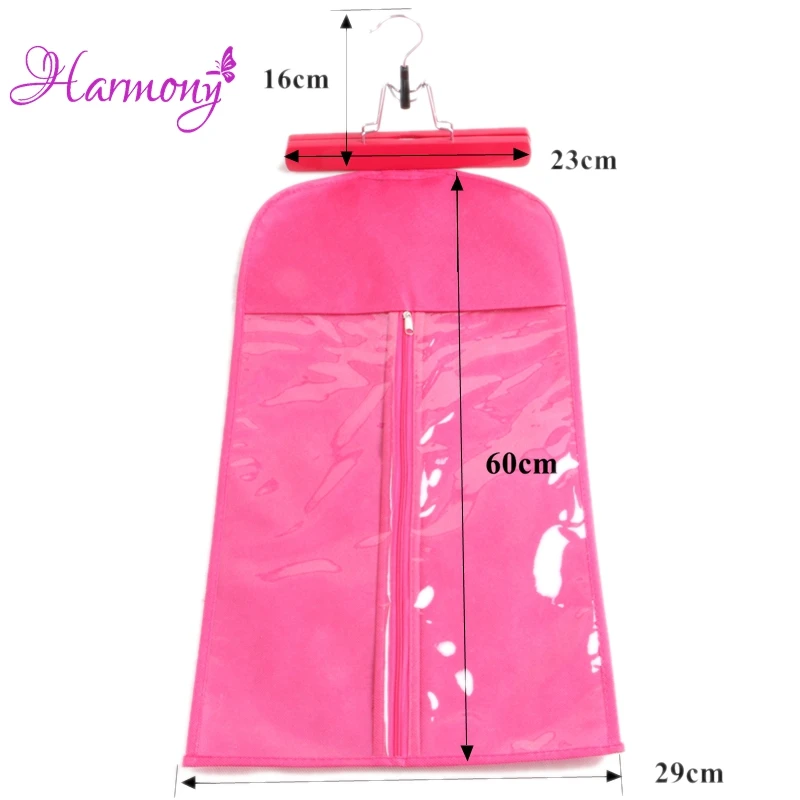 100sets Customized With logo Pink Color hair extension packing suit case bags and hair hanger hair packaging for hair extension enlarge
