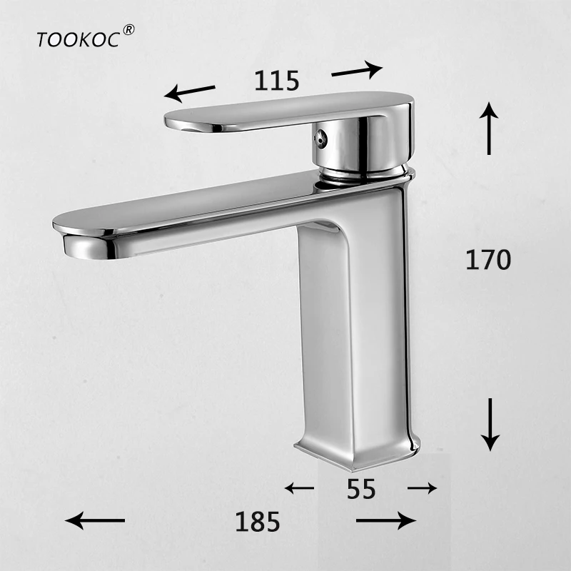 TOOKOC раковина черные краны одной ручкой холодной и горячей смесителя Ванная
