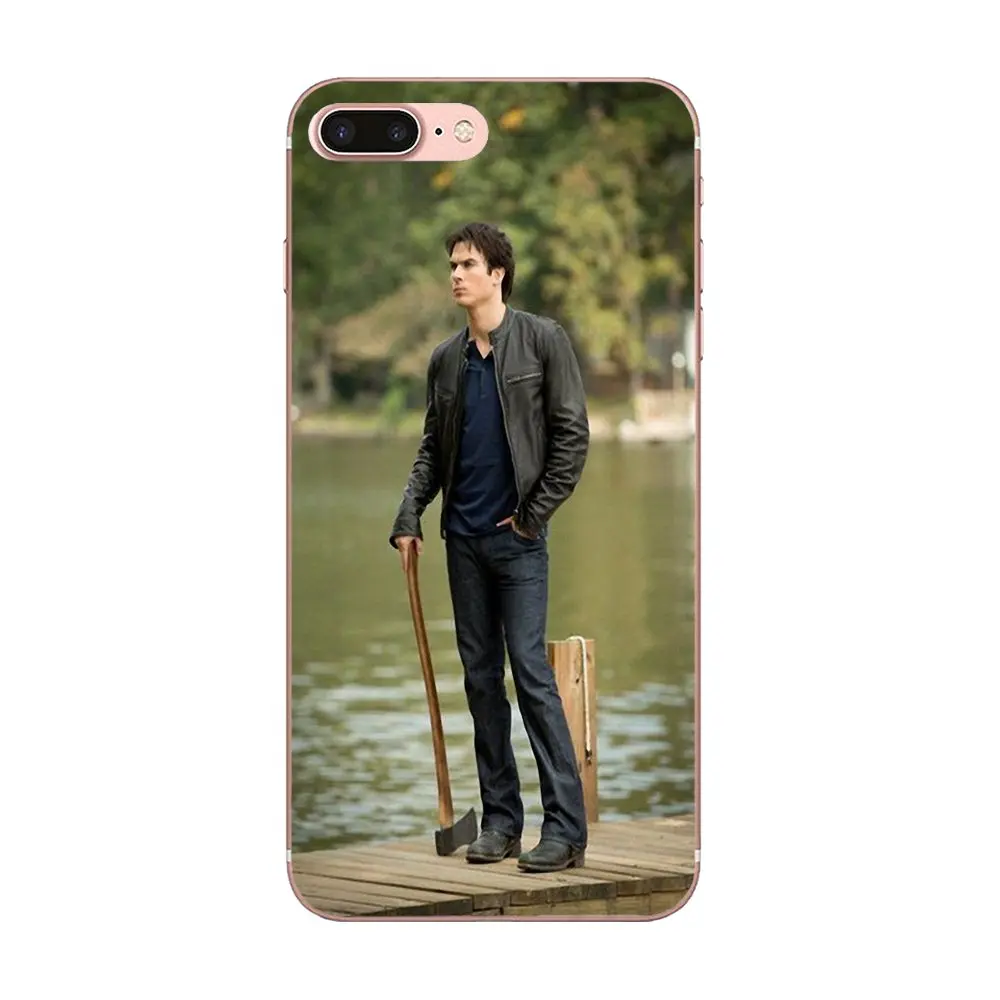 Мягкие чехлы из ТПУ для телефонов Apple iPhone 4 4s 5 5C 5S SE 6 6 S 7 8 Plus X XS Max XR Дневники вампира Деймона милый