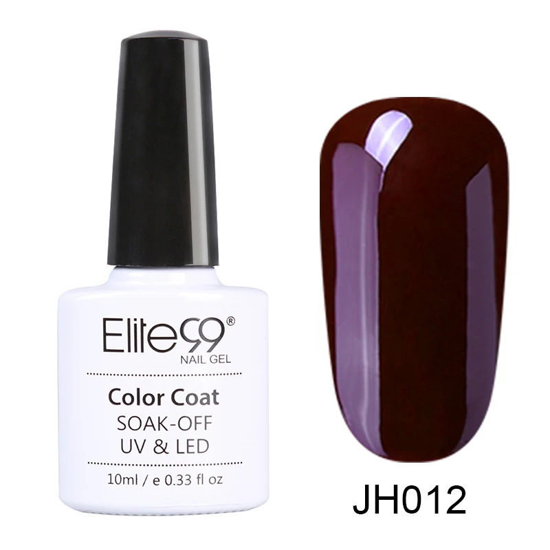 JH012 Elite99, серия винно-красного цвета, 10 мл, Гель-лак для ногтей, цветной лак, Полупостоянный Гель-лак для ногтей, замачиваемый, УФ светодиодный, Гель-лак - Цвет: JH012