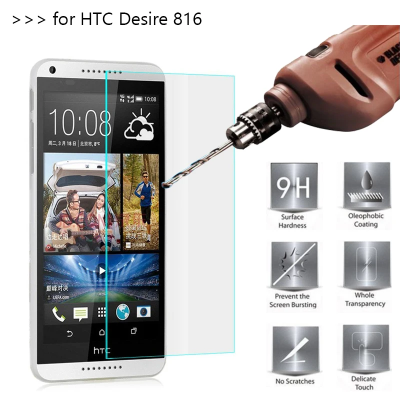 10 шт./лот Премиум закаленное Стекло для htc Desire 816 Вт Экран протектор Закаленное