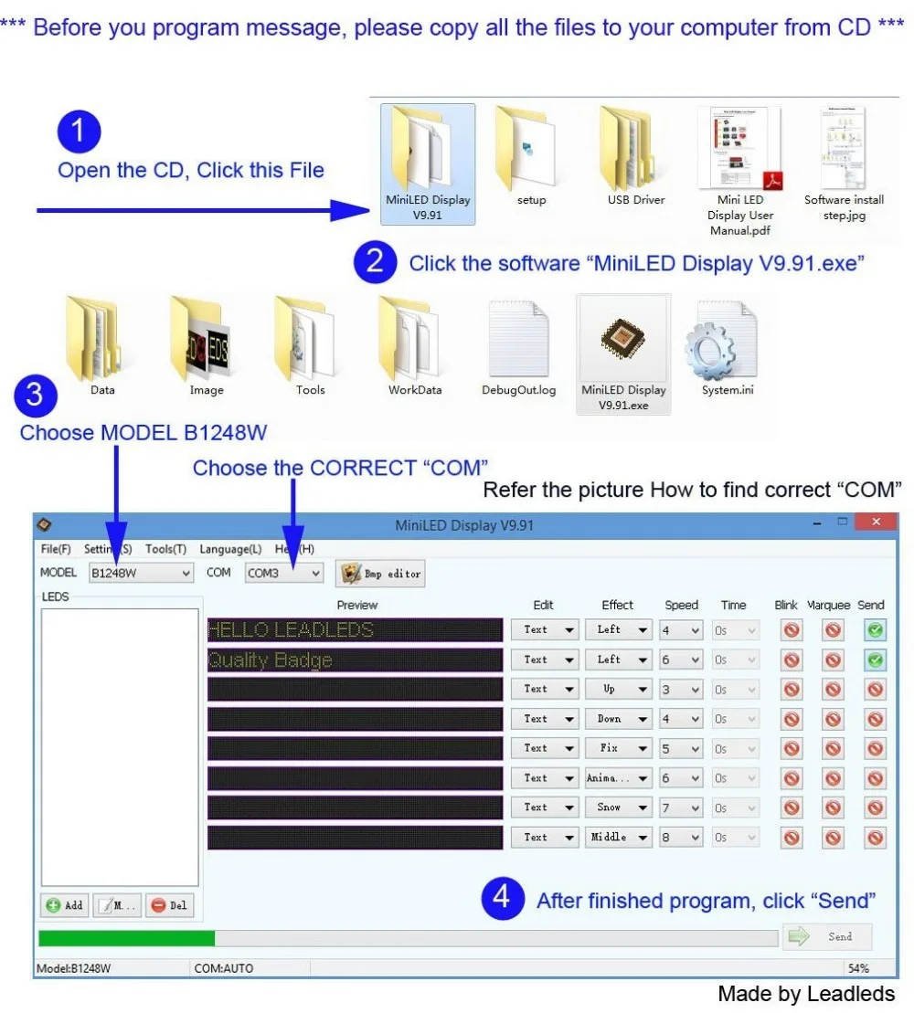 Красный светодиодный именной значок программируемый знак движущийся
