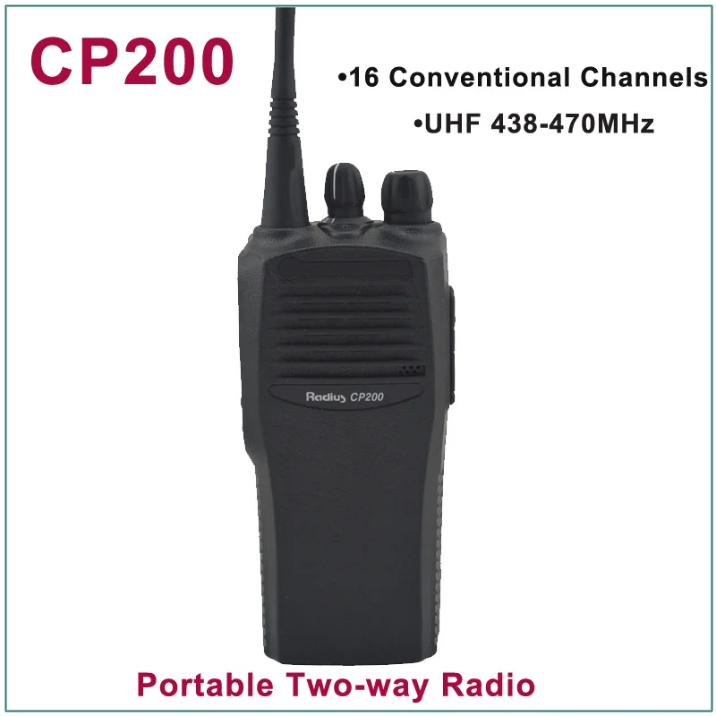 Совершенно новый CP200 UHF 438-470MHz 16 обычных каналов Портативное двухстороннее радио