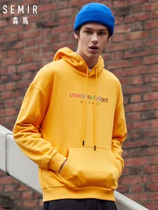 Свитшот SEMIR мужской с графическим принтом, пуловер с капюшоном и карманом кенгуру, худи с капюшоном на подкладке