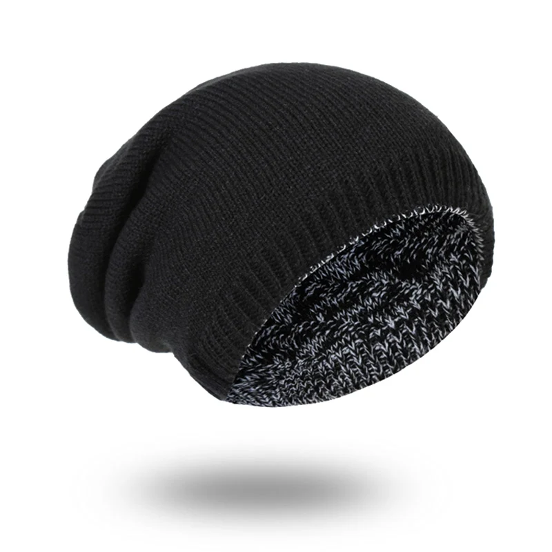 [FLB] 2018 Зимняя Шапка-бини skullies beanies Мягкий Череп теплая мешковатая шапка Gorros зимние