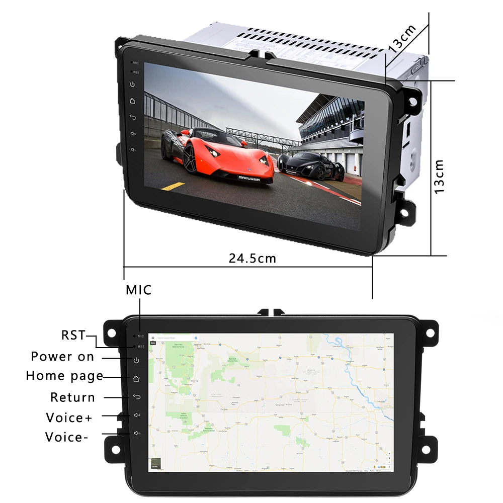Podofo Android 6 0 автомобильный радиоприемник 8 &quot2din DVD 1024x600 gps навигация емкостный Bluetooth