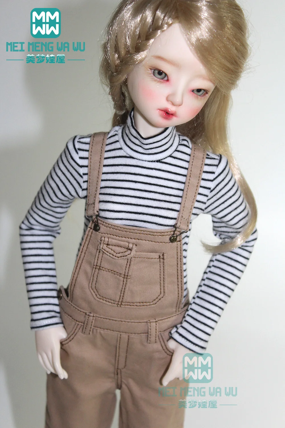 Одежда для кукол 43 см 1/4 BJD кукла модная футболка в полоску брюки на бретелях |