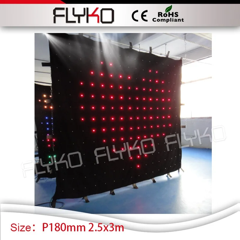 Гибкая мягкая светодиодная занавеска P180mm хорошего разрешения 8 футов на 10