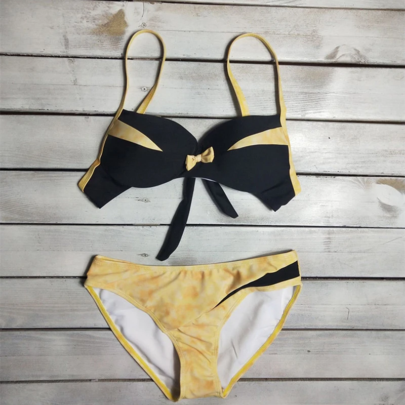 Сексуальный купальник комплект бикини со стальной пластиной большая чашка