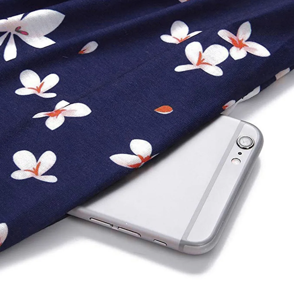 Женское Полосатое Платье макси с коротким рукавом и круглым вырезом цветочным