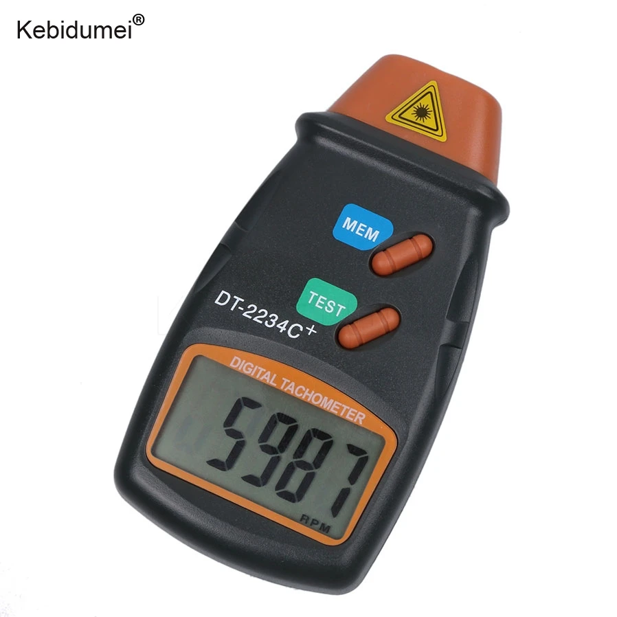 

Digital Laser Photo Tachometer Non Contact RPM Tach Laser Tachometer Speed Gauge Revolution Spin 2.5 to 999.9 RPM