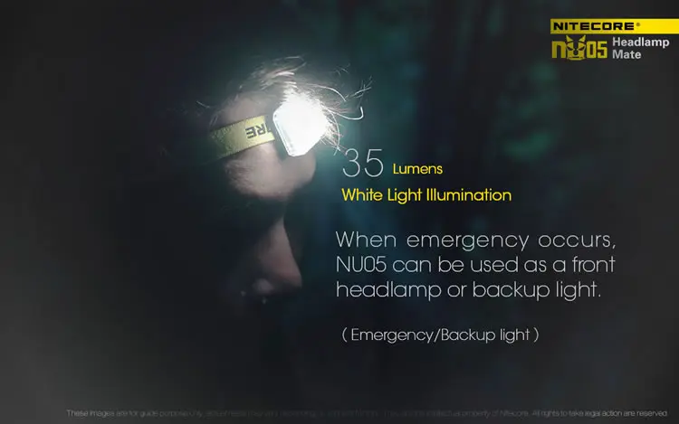 NITECORE NU05 LE мини сигнальная фара 4* красный зеленый синий белый светодиоды usb зарядка наружная фара Встроенный литий-ионный аккумулятор