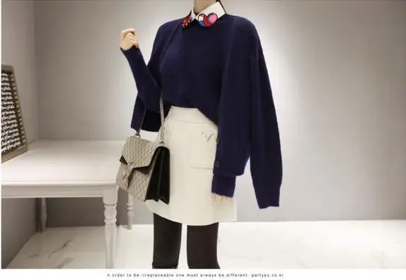 

Korean fashion lovely colorful embroidery love small lapel false collar cotton decorative false collar female sweater