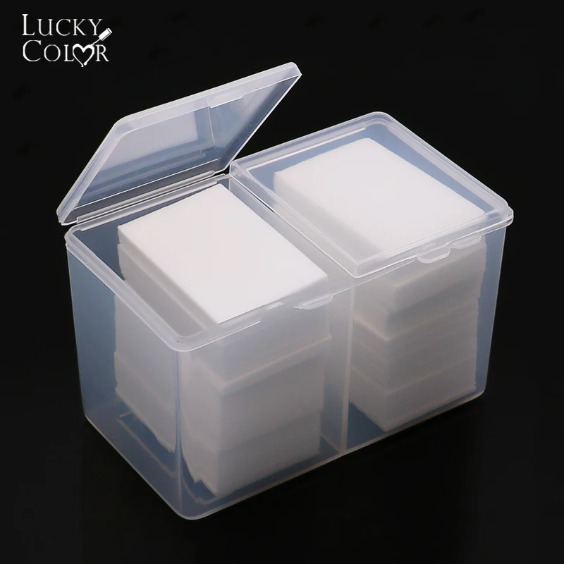 Гель лак для нейл арта Очищающий ватный тампоны прозрачная коробка хранения