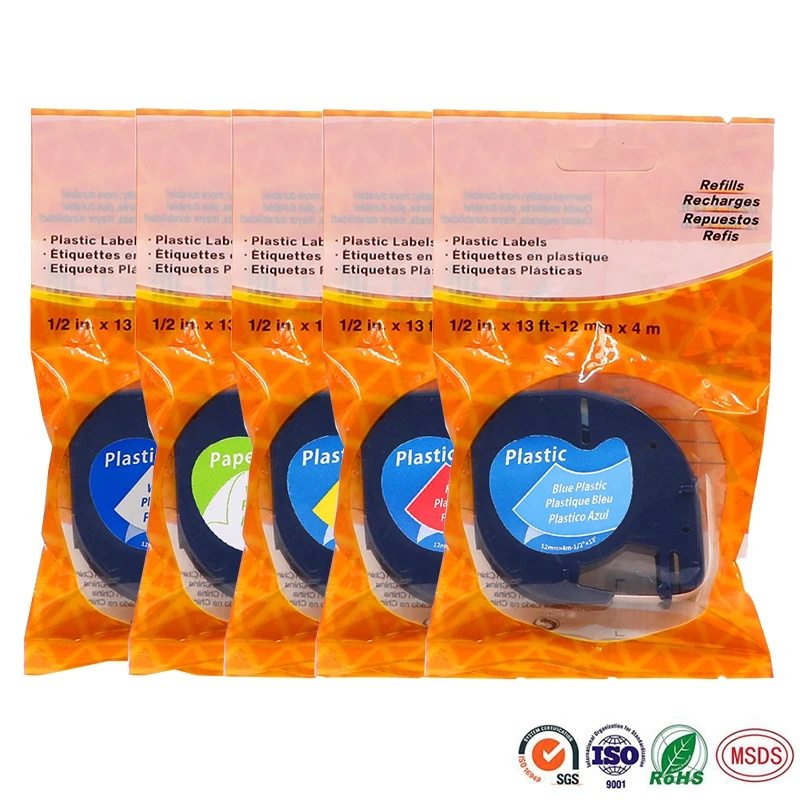 Oozmas 5 шт. Dymo LT лента 12 мм совместимая наклейка с DYMO Combo набор 91201 91202 91203 91205 для